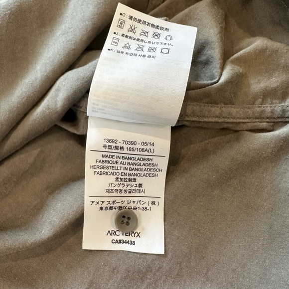 Arc'teryx size L light grey or taupe long sleeve shirt - Picture 5 of 7